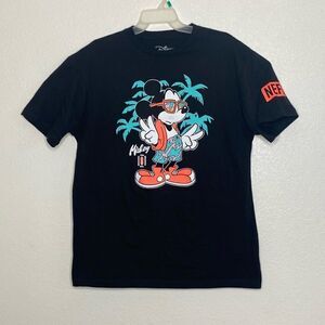 DISNEY X NEFF Mickey Mouse Print Black T Shirt Size L
